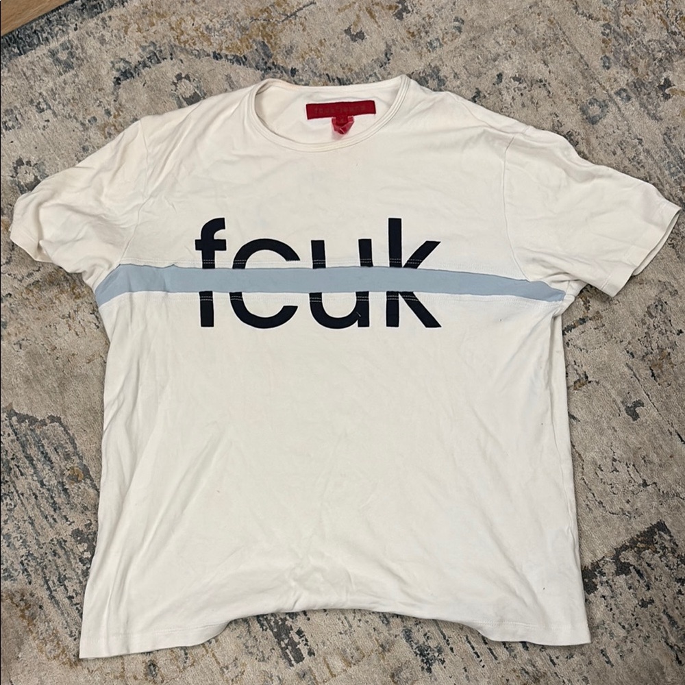 French Connection White Graphic Tee
